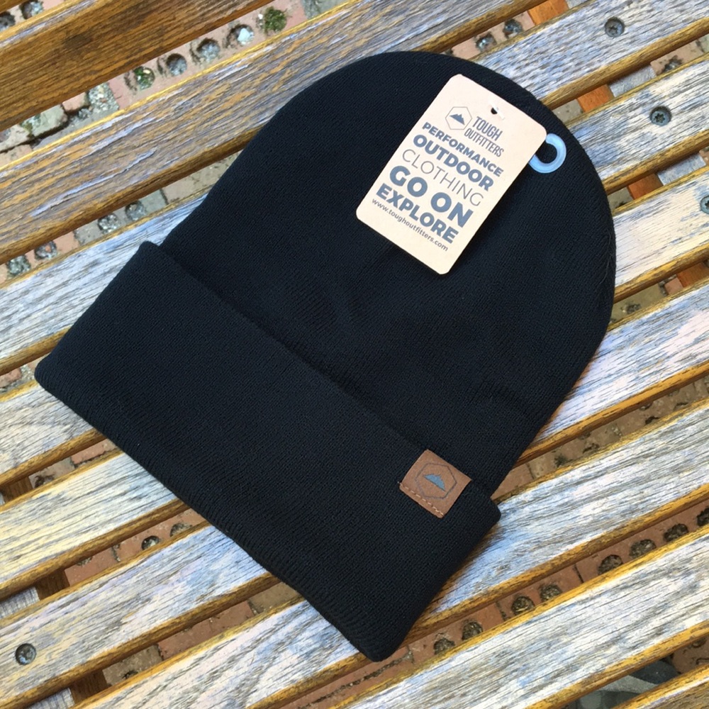 NWT Tough outfitters headwear cuff beanie watch cap X001T5CY91 black